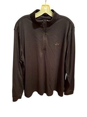 Men's Black Quarter Zip Pullover Large